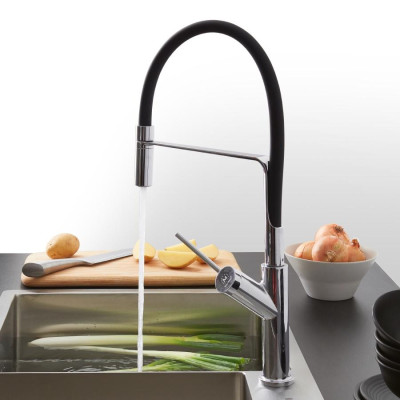 Vòi Rửa Chén Malloca K081C - Đồng Thau mạ Chrome - 2 Nguồn Nóng Lạnh - Hàng Chính Hãng