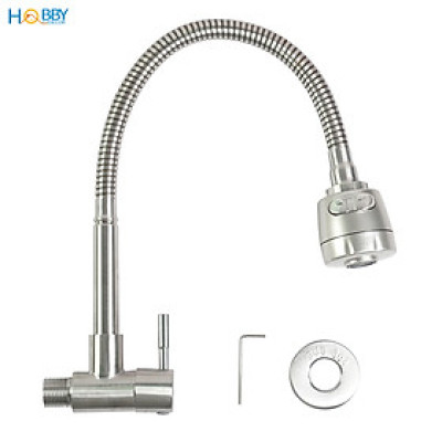 Vòi rửa bát gắn tường inox 304 tăng áp dòng lạnh Hobby Home Decor XGT1
