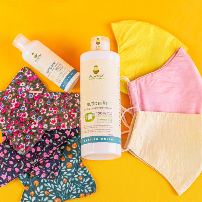 Nước giặt quần áo hữu cơ Fuwa3e an toàn cho bé chuyên giặt lụa hương bạc hà 500ml