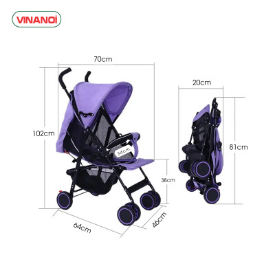 Xe đẩy cho bé cao cấp XD688 - Xe đẩy kéo du lịch gấp gọn siêu nhẹ, siêu thoáng, siêu bền lưới chống tia UV