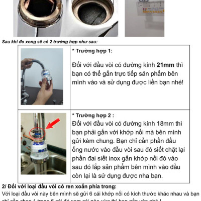 Combo Vòi rửa chén ( tăng áp +lọc nước) + 8 Thanh lọc nước AquaDuo SF-1000B 