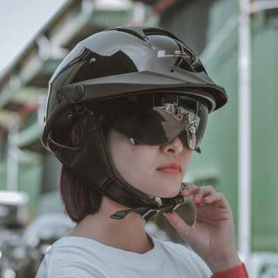 Mũ Bảo Hiểm Nửa Đầu Có Kính Âm LS2 OF590 Rebellion - GARA20