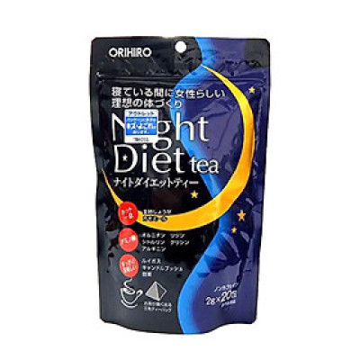 Trà Night Diet Tea Orihiro Cho Người Mỡ Bụng 24 túi Nhật Bản