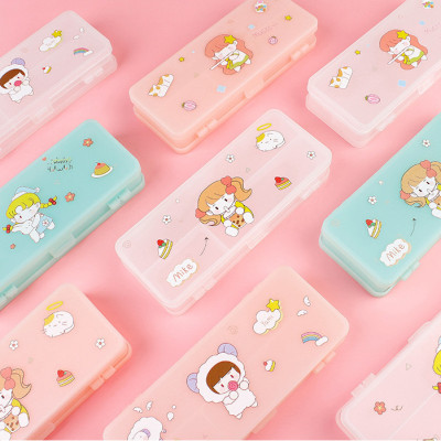 Hộp Đựng Bút 2 Tầng Sáng Tạo Cho Bé - Hàng Chính Hãng ( Màu , Họa Tiết Giao Ngẫu Nhiên )