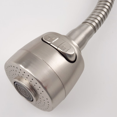 Vòi rửa chén âm tường cần lò xo Inox SUS 304 Eurolife EL-T017AT (Trắng vàng)