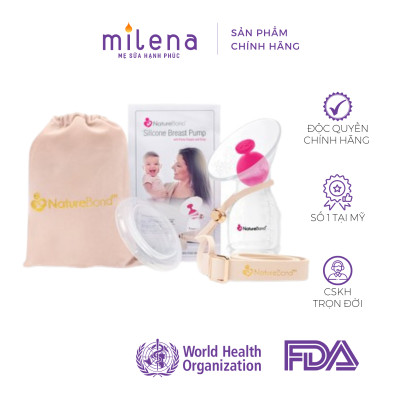 Máy Hút Sữa Silicone NatureBond, Số 1 Tại Anh, Canada, Hàng Đầu Hoa Kỳ, Kích Sữa Khi Con Bú, Hít Chặt Ngực Mẹ, Rảnh Tay 100%, Hút Được Khi Nằm, Giảm Tắc Tia Sữa, Silicon Cao Cấp, An Toàn, FDA Chứng Nhận, Model 2020, Dây Da Chống Rơi, Mềm Hơn, Hút Tốt Hơn