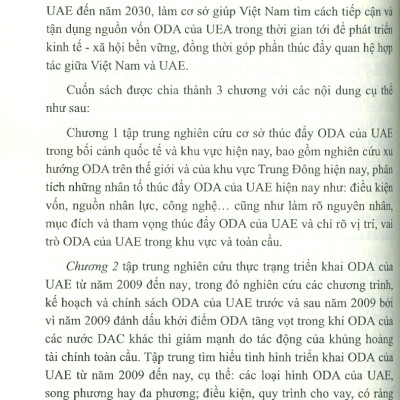 Hỗ Trợ Phát Triển Chính Thức Của Các Tiểu Vương Quốc Ả-Rập Thống Nhất Và Khả Năng Hợp Tác Với Việt Nam (Sách chuyên khảo) - Đỗ Đức Hiệp (Chủ biên)