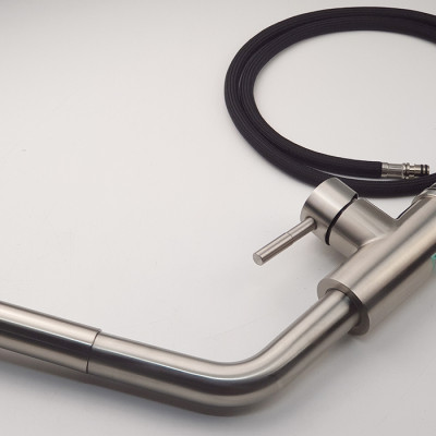 Vòi rửa chén nóng lạnh 2 chế độ chảy, dây kéo Inox SUS 304 Eurolife EL-T10R