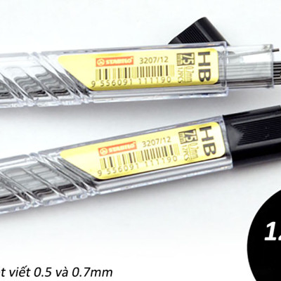 Tuýp Ruột chì bấm STABILO - Tuýp 24 ruột 0.5mm/ 2B (PC3206R24-2B)