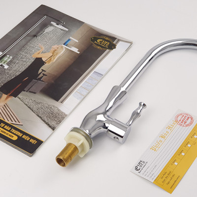 Vòi rửa chén lạnh Eurolife EL-T014 (Trắng bạc)