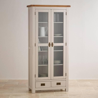 Tủ Trưng Bày 2 Cánh Kính Kemble Gỗ Sồi Ibie LSD2KEMO - Trắng (90 x 42 cm)