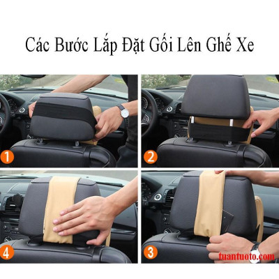 Gối tựa đầu ô tô cao cấp loại dài xuống vai