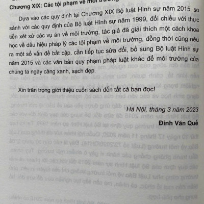 Bình luận Bộ Luật Hình Sự năm 2015 (Bộ 10 cuốn của tác giả Đinh Văn Quế)