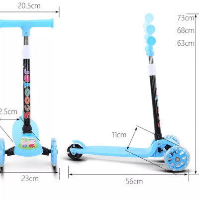 Xe Trượt Scooter 3 Bánh Bằng Nhựa Cho Bé Từ 1 Đến 6 Tuổi Bánh Xe Phát Sáng Khi Chạy