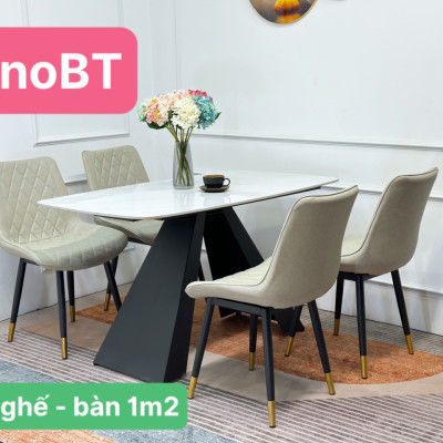 (Khuyến Mãi Sâu )Bộ Bàn Ăn Mặt Đá Cao Cấp 2023 Hàng Sẵn Kho Đủ Màu Lựa Chọn 