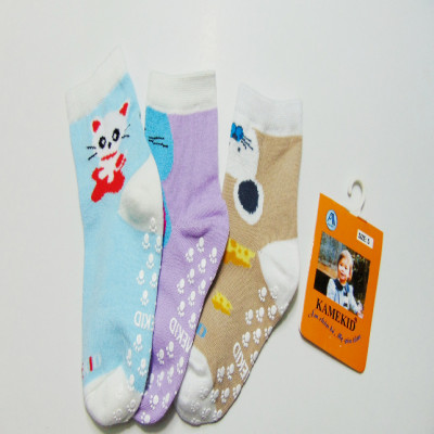 Combo 3 Đôi Vớ Chống Trượt Cổ Cao Kamekid Cho Bé Gái Từ 3 Tháng Đến 2 Tuổi