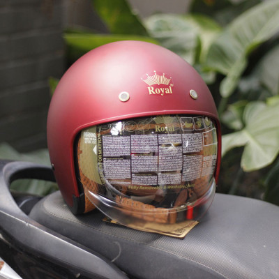 Nón bảo hiểm 3/4 ROYAL M139 có kính âm màu ĐỎ ĐÔ