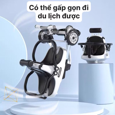 [Mẫu Mới] Xe Đẩy Đôi JIARUOQI – Gấp Gọn, Bền Đẹp, Siêu Nhẹ, Phù Hợp 2 Bé