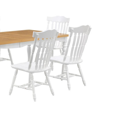 Bộ bàn ăn thông minh kéo dài 6 ghế gỗ sồi tân cổ điển SMLIFE Papilon Butterfly | D152 x R107 x  x C76cm | tăng giảm độ dài bàn