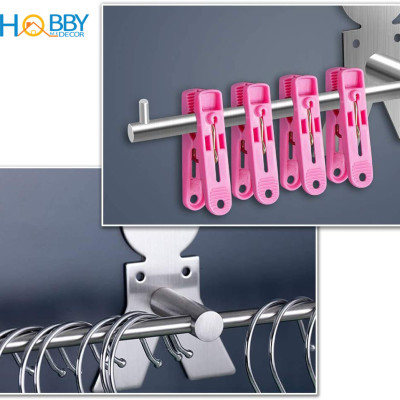 Giá treo móc phơi quần áo gắn tường inox 304 Hobby home decor GPM3