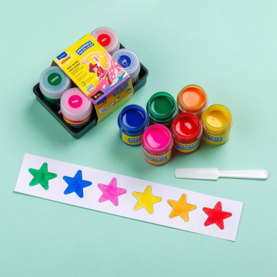 Hộp 6 Màu Nước Rửa Được - Nhân Vật Futy Akooland Thế Giới Học Cụ Thần Kỳ - Colokit SWP-C003/AK