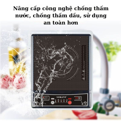 Bếp từ đơn SOKANY SK-07046 công suất 2200W, cực kì tiết kiệm với 5 chế độ nấu,  phím bấm cơ, tích hợp tính năng tự ngắt an toàn - HÀNG CHÍNH HÃNG
