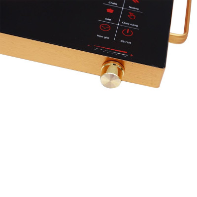 [Hàng chính hãng]Bếp Điện Hồng Ngoại Ladomax Ha666 khung tay cầm màu vàng, công suất 2200W