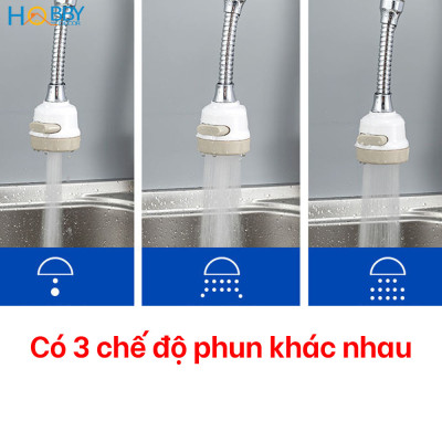 Bộ đầu nối vòi rửa chén tăng áp 3 chế độ Hobby Home Decor VSTADAY có khớp nối