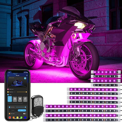 Đèn gầm xe máy Govee Motorcycle LED Light Kits H6194 | Gồm 12 dải led kháng nước, RGB 16 triệu màu nháy theo nhạc