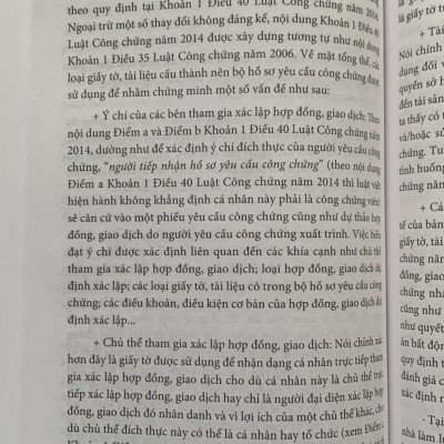 Bình Luận Luật Công Chứng Năm 2014 