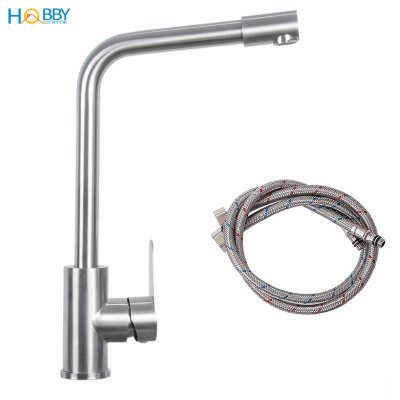 Vòi rửa chén nóng lạnh đầu xoay tròn inox 304 Hobby home decor CRC3