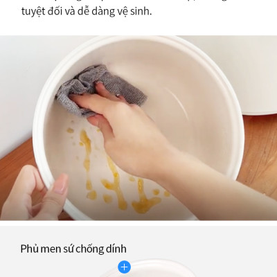 Nồi cơm điện LocknLock 1.2L Bianco EJR384IVY, Hàng chính hãng, đa chế độ nấu, bảng điều khiển cảm ứng - JoyMall