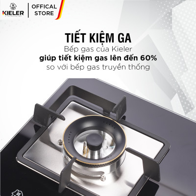 Bếp gas mặt kính cường lực KIELER KL-G137 tiết kiệm gas, công suất mạnh 5000W, mặt bếp chịu nhiệt tốt - Hàng chính hãng