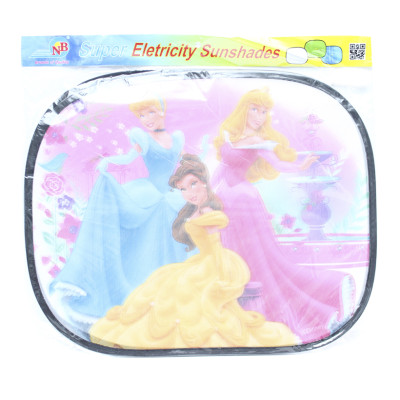Combo 2 Tấm Che Nắng Ô Tô Tròn Nhỏ NB LX-C034 Hình Công Chúa (36x44 cm)