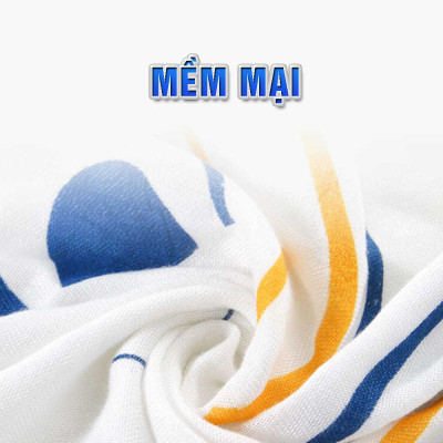 Chăn (mền) đũi cho bé từ sơ sinh đến tiểu học Bamboo Home chất liệu sợi tre thiên nhiên và sợi Cotton, siêu mềm mịn, 110x110cm - Hàng chính hãng BBH07