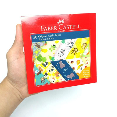 Giấy Nghệ Thuật Origami Washi - Animal - Faber-Castell 171516 (50 Tờ/ 10 Mẫu)
