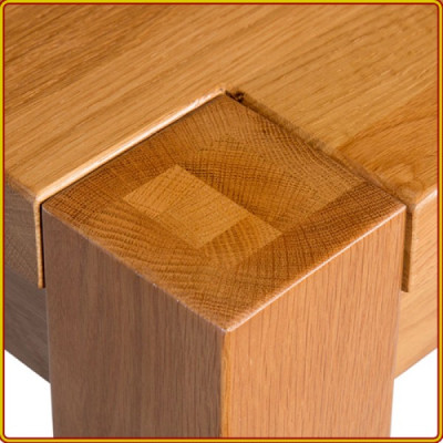 Bàn ăn gỗ sồi Tundo mặt chữ nhật mảnh liền dài 160 cm