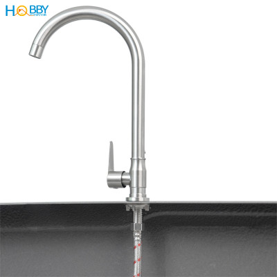 Vòi rửa chén bát lạnh inox 304 Hobby home decor RL1