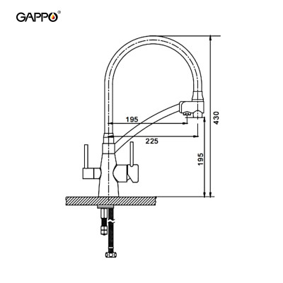 VÒI BẾP CAO CẤP 3 ĐƯỜNG NƯỚC TÍCH HỢP RO NHẬP KHẨU NGA GAPPO G4398-17 - HÀNG CHÍNH HÃNG