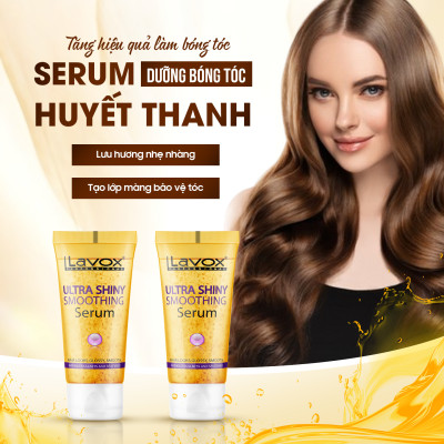 Serum huyết thanh dưỡng bóng tóc Lavox 60ml (Tuýp Cam)