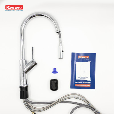 Vòi rửa bát dây rút Ponte Chrome - Hàng Chính Hãng