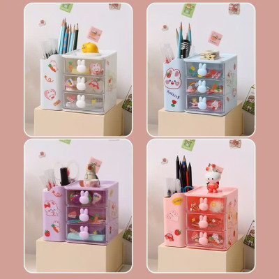 Kệ Đựng Bút Đa Năng Để Bàn – Hộp Mỹ Phẩm Đựng Đồ Trang Điểm, Tủ Để Đồ Dùng Học Tập, Văn Phòng Phẩm  - HÀNG CHÍNH HÃNG MINIIN