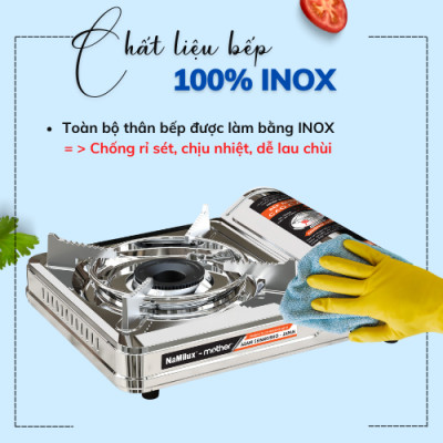 Bếp Gas Mini Cao Cấp Ngắt Gas An Toàn 2S │Giải Pháp Chống Nổ Lon Gas│Công Suất 2.6 Kw (2.200 kcal/giờ)│Hàng Chính Hãng
