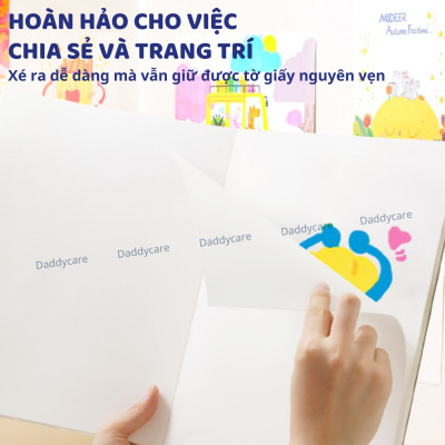 Giấy canson a4, Giấy Vẽ Màu Nước 60 tờ Mideer Doodle Drawing Book giấy dày mịn chất liệu cứng cáp