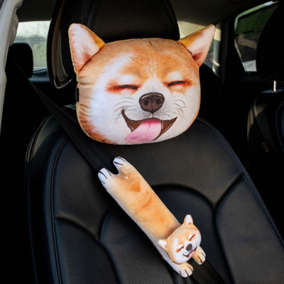 GỐI TỰA ĐẦU Hình Thú Cưng, BỌC DÂY AN TOÀN 3D Hình Chó Husky | Dễ Thương, Đáng Yêu, Ngộ Nghĩnh