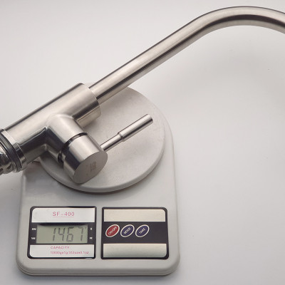 Vòi rửa chén nóng lạnh Inox SUS 304 nguyên khối Eurolife EL-KM09 (Trắng vàng)