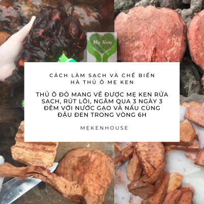 Hà thủ ô đỏ MẸ KEN hũ 500gr loại viên mật ong rừng - tặng 1 chai mẫu thử tinh dầu tràm gió nguyên chất MẸ KEN