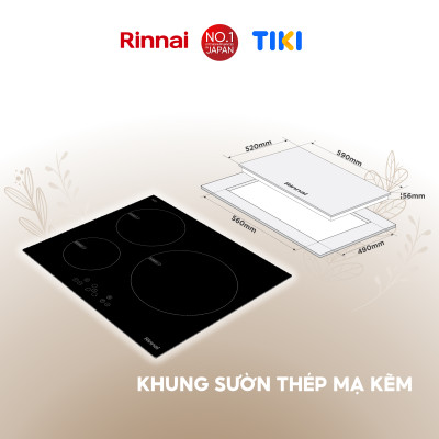 Bếp từ Rinnai RB-6103H-CB mặt kính Schott 7200W