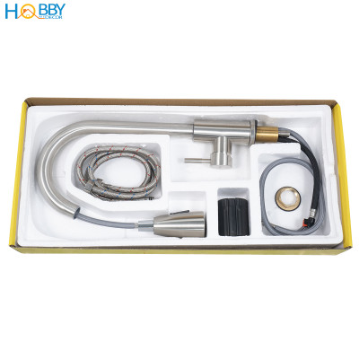 Vòi rửa chén nóng lạnh inox 304 đầu xả dây rút Hobby home decor VDR11 2 chế độ phun