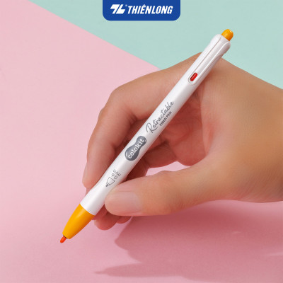 Bút lông 6/12 màu dạng bấm Retractable Fiber Pens Classic/Kawaii Thiên Long Colokit - 0.6mm